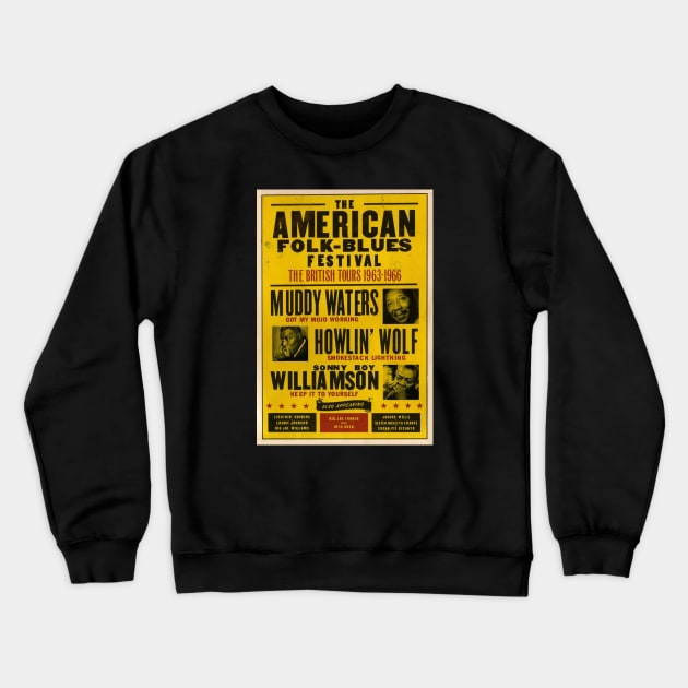 SOUL CONCERT AMERICAN FOLK BLUES Crewneck Sweatshirt by MakLampir Grandong